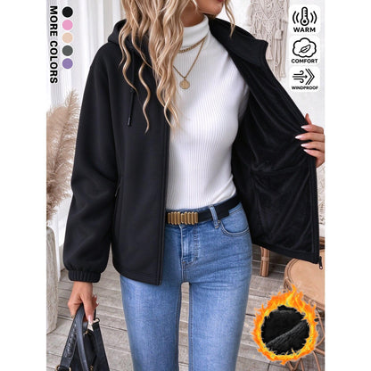 Women plush fleece jacket gallery 3