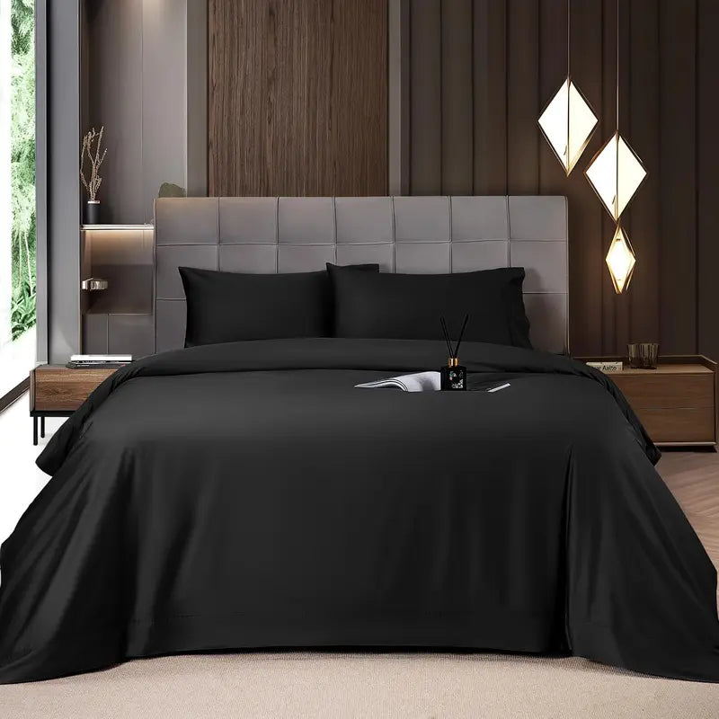 Bamboo-Rayon Blend Deep-Pocket Sheets — Twin & Twin XL - Bamboo-Black