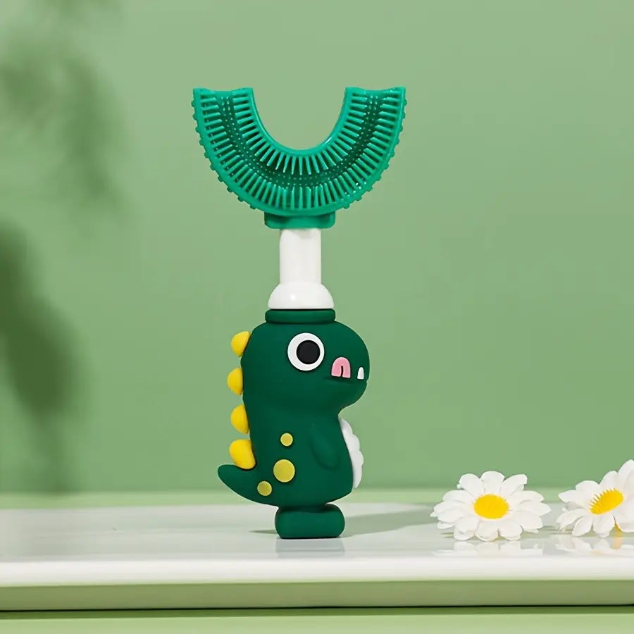 Dinosaur-Handle U-Shaped Children's Toothbrush — product view