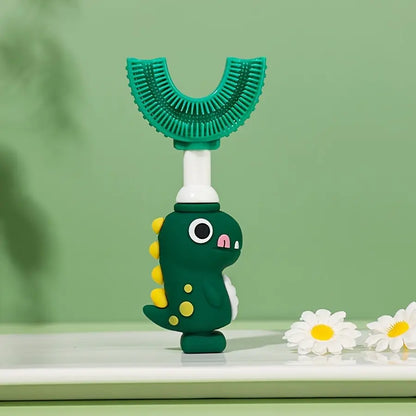 Dinosaur-Handle U-Shaped Children's Toothbrush — product view