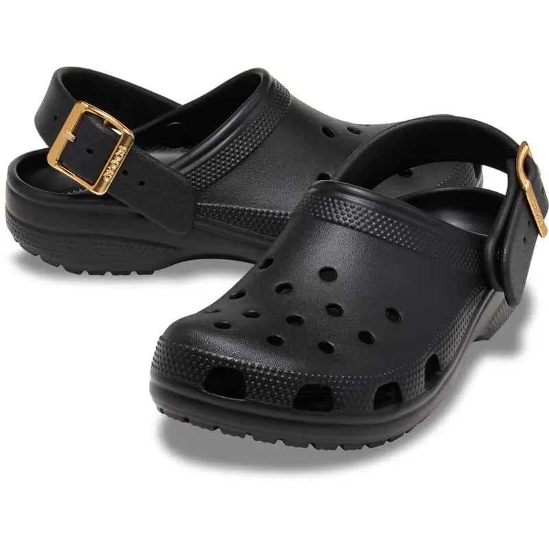 Classic Metallic-Buckle Clogs — Black - original gallery 2