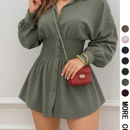 Zip-Front Long-Sleeve Peplum Shirt - original gallery 4