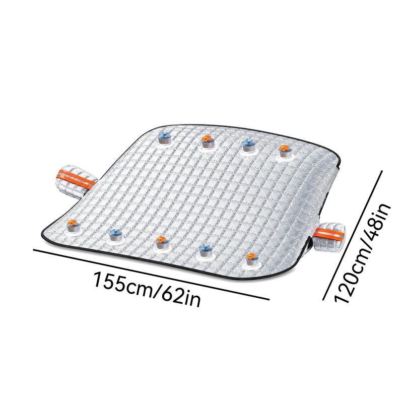 Quilted Windshield Cover with Mirror Sleeves — 2 Pack - 1 pc