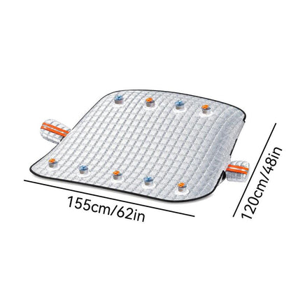 Quilted Windshield Cover with Mirror Sleeves — 2 Pack - 1 pc