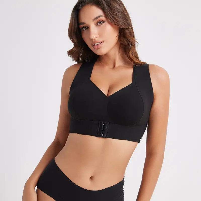 Wireless Mesh Bra with Removable Pads - Onyx