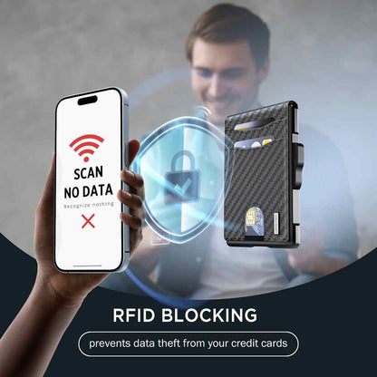 Pop-Up Minimalist Leather Wallet – RFID Blocking & Instant ID Window