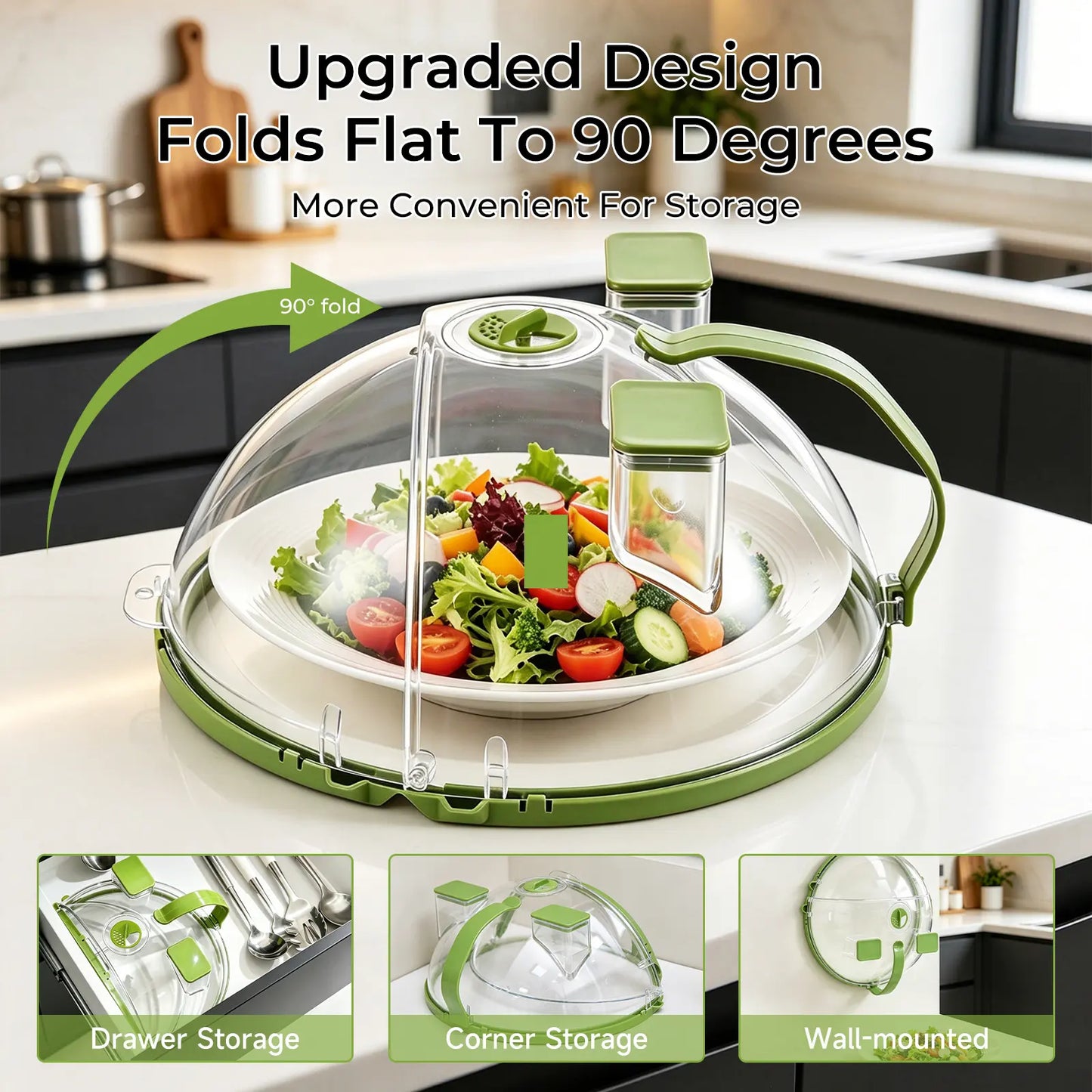 Collapsible Microwave Splatter Cover & Food Steamer Guard
